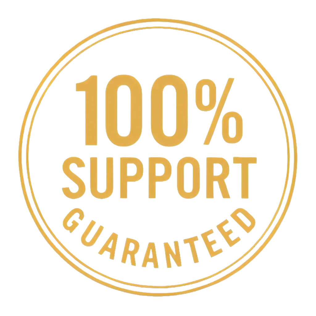100% support guaranteed